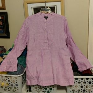 Baird McNutt Irish linen for J.Crew Pink Popover